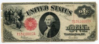 1917 $1 United States Note - Large Currency - One Dollar Bk354