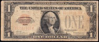 Scarce 1928 $1 Red Seal United States Note A01551035a
