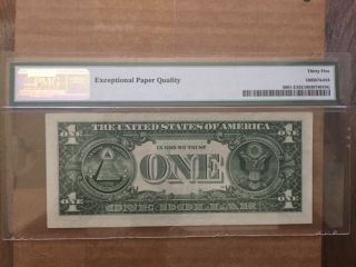 2013 $1 DOLLAR FANCY SERIAL NUMBER PMG 35 choice very fine quality paper money 3