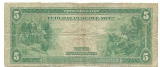 1914 $5 York Federal Reserve Note 2