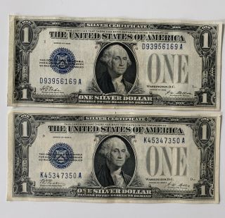 1928 $1 Funnyback Silver Certificate Vf/xf,  Crisp Bills Bank Notes