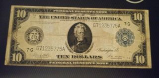 $10 Large Federal Reserve Note 1914