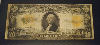 $20 1922 Large Note Gold Certificate Speelman/white