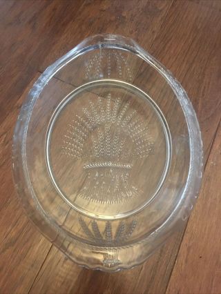 Antique Laura Ingalls Give Us This Day Our Daily Bread Eapg Oval Glass Plate
