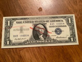 1957 $1 Silver Certificate Serial Number Missing Third Digit After B