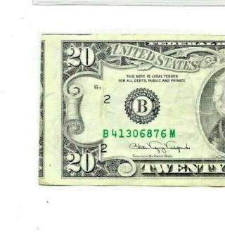 Awesome $20 1990 " Side Shift " (error) " Side Shift " 2 Notes Show