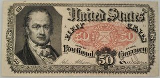 1875 Us Fractional Currency,  Fifth Issue 50 Cent 50c Note Fr1380 Unc