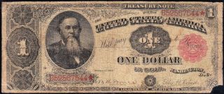 Circulated 1891 $1 " Stanton " Treasury Note B52567544