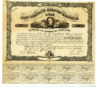 1862 Confederate Bond.  593 Issued.