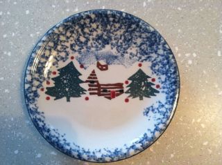 (1) Tienshan Folk Craft Cabin In The Snow Salad Plate (s) (4) Available