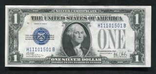 Fr.  1602 1928 - B $1 One Dollar “funnyback” Silver Certificate “h - B Block” Gem Unc