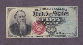1869 - 75 50¢ Edwin M.  Stanton Xf Fractional