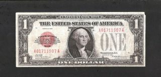 Solid A Block 1928 Red Seal Us Note $1