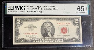 $2 1963 Legal Tender Note Pmg 65 Epq