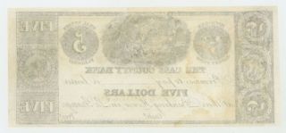 1800 ' s $5 The Cass County Bank - La Grange,  MICHIGAN Note AU/UNC 2