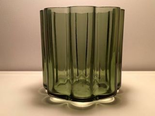 Dansk Jens Quistgaard Mid Century Modern Olive Green Art Glass Vase