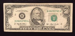 1993 Series $50 Dollar Federal Reserve Note (b) York,  Ny Federal Reserve Bank