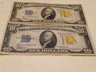 1934 A North Africa 10 Silver Certificate In Lightly Circulated
