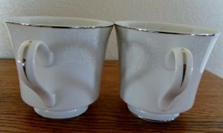 2 Crown Victoria Lovelace Pattern Coffee Cups