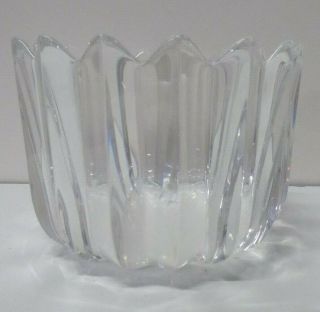 Orrefors Heavy Crystal Glass Mid Century Bowl Stickered Signed