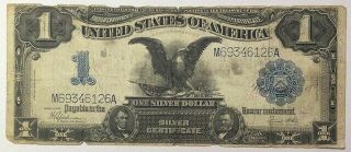 1899 $1 Black Eagle Silver Certificate,  Circulated,  Minor Margin Wear