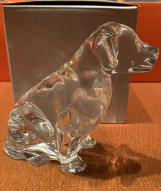 Waterford Crystal Dog Figurine Labrador Retriever Paperweight Large Authentic