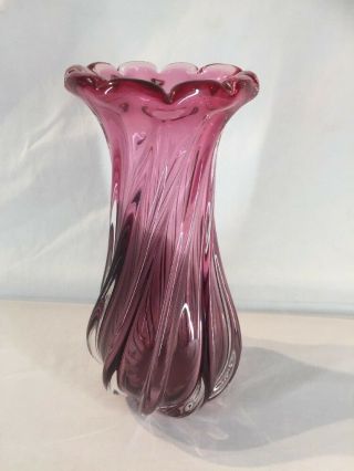 Large Murano Style Art Glass Vase (ref G625)