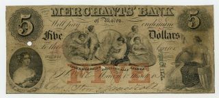 1854 $5 The Merchants 