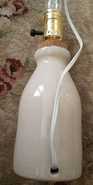 Home & Garden Party Stoneware Floral Pattern milk bottle lamp 3