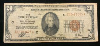 1929 $10 AND $20 NATIONAL CURRENCY NOTES FROM THE PHILADELPHIA FED RESERVE BANK 3