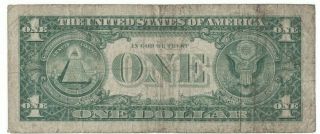 1969 D $1 Dollar Federal Reserve Offset Misaligned Printing Error Note H33272939 2
