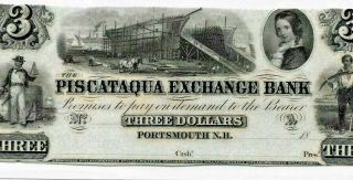 $3 " Piscataqua Exchange Bank 1800 