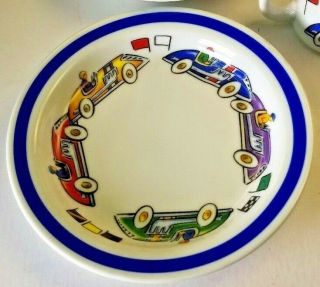 Tiffany & Co 3 Piece Race Car Ceramic Dish Set 3