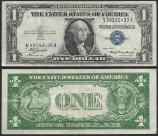 $1 1935 - A Silver Certificate=fr 1608m==blue Seals And Serials=extremely Fine
