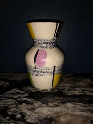 Vintage 60 - 70s 5 And 1/2 Inch Vase West German Pottery Fat Lava Era