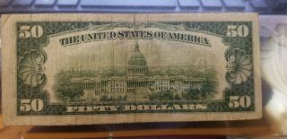 1934 C $50 FIFTY DOLLARS FEDERAL RESERVE NOTE Circulated 2