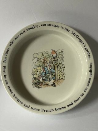 1991 Peter Rabbit Wedgewood Plate Beatrix Potter Frederick Warne & Co.