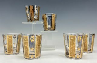 6 Georges Briard Mid Century Modern Mcm Bar Barware Whiskey Liquor Glasses Mar