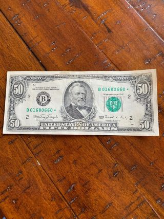 Series 1990 $50 Federal Reserve Star Note