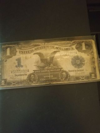 1899 $1 Black Eagle One Dollar Silver Certificate Large Note 2