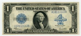 1923 Fr.  237 $1 United States " Horse Blanket " Silver Certificate Note