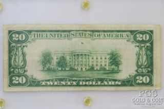 1929 $20 National Currency Bank of Green Bay A000375 in currency Holder 19858 3
