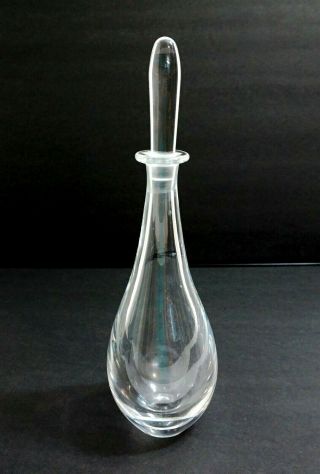 Orrefors Vicke Lindstrand Signed Decanter 14 " Swedish Art Glass Mid Century Mcm