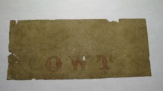 $2 1868 Augusta Georgia GA Obsolete Currency Bank Note Bill Merchants Planters 2