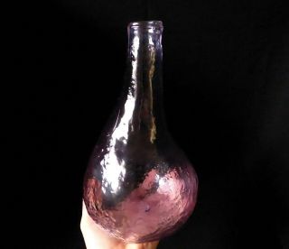 Murano Italy Style 9.  75 " Purple Neodymium Alexandrite Art Glass Vase / Bottle