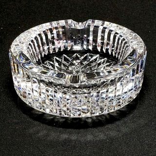1 (one) Waterford Giftware Cut Lead Crystal Ashtray 4 " Signed - Discontinued