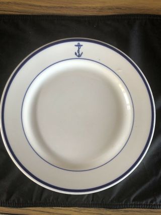 1 Vintage Shenango China U.  S.  Navy Fouled Anchor Dinner Plate 10 " Usn