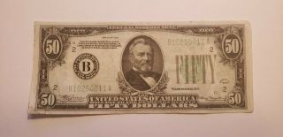 Fifty Dollar Bill Series Of 1934 York