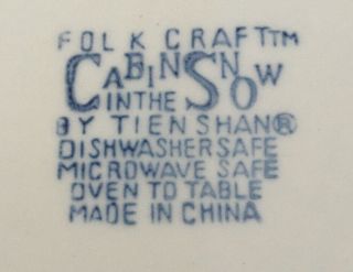 Tienshan Folk Craft CABIN IN THE SNOW 10 3/8 