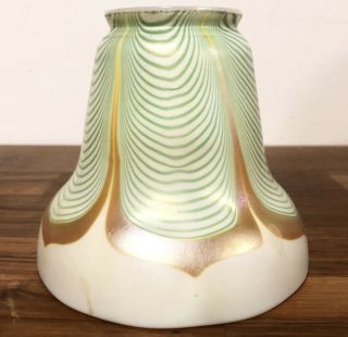 Quezal Art Glass Lamp Shade Repaired